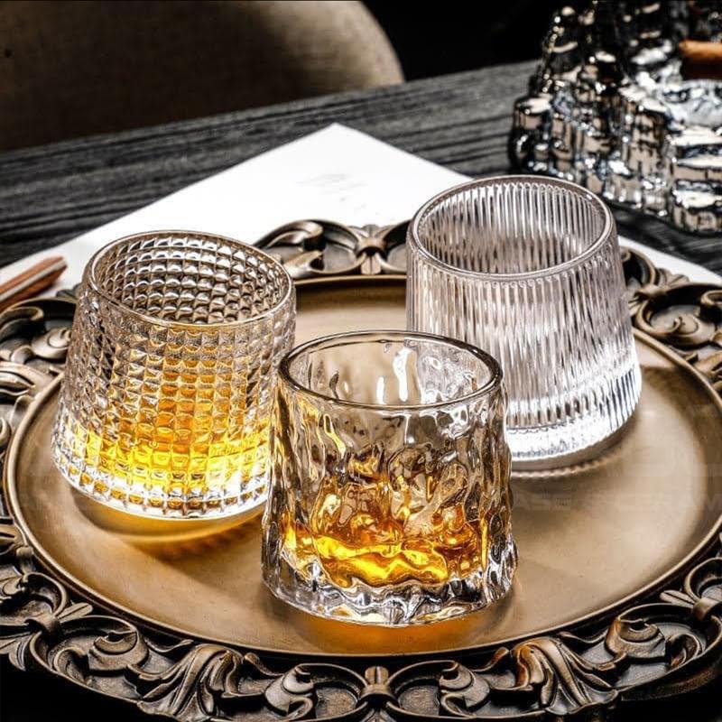Set 06 Ly Thủy Tinh Đế xoay Deli Vintage whiky Rock Glass 170ml | Tùy Chọn Họa Tiết 1