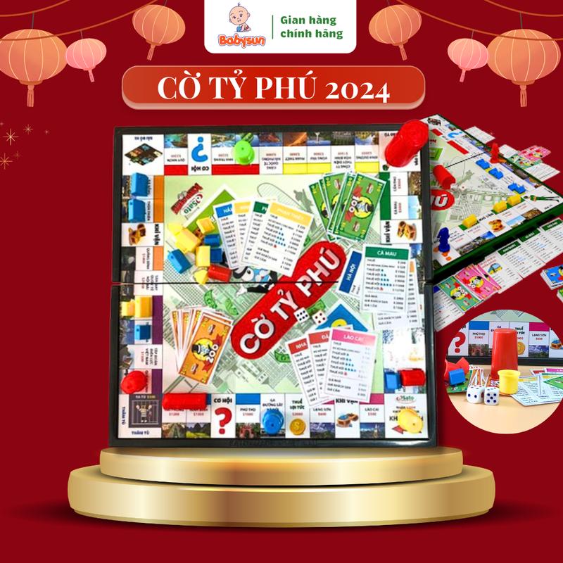 Bộ cờ tỷ phú Việt Nam cỡ lớn 42 x 42 cm chất liệu an toàn- Trò chơi giải trí, Board game gia đình