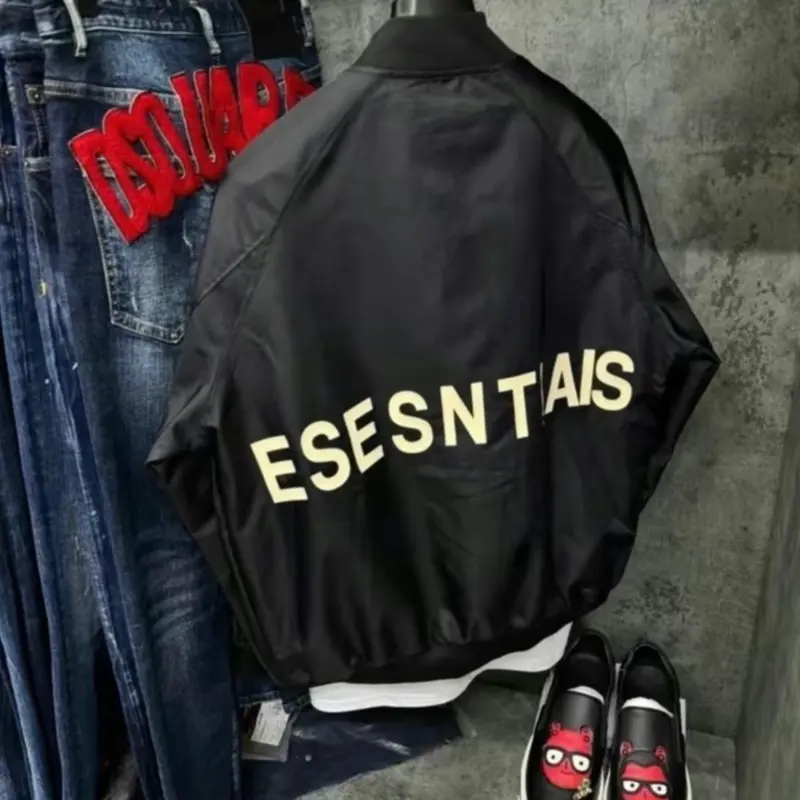 Áo bomber esss chữ cao su nổi trần bông from đẹp