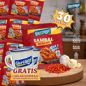 Gurisaji Sambal Mercon Pedas Siap Saji 30 Sachet