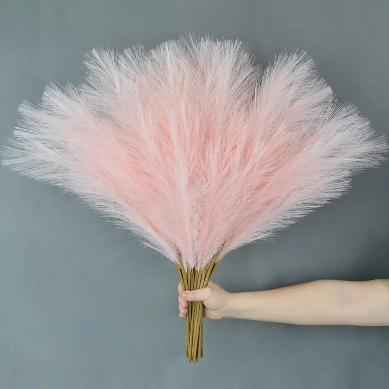Artificial Dried Pampas Grass, 5 Counts/set Fluffy Pampas Reed Stem Bundle for Flower Arrangement, Faux Plant for Home Wedding Party Decor 8