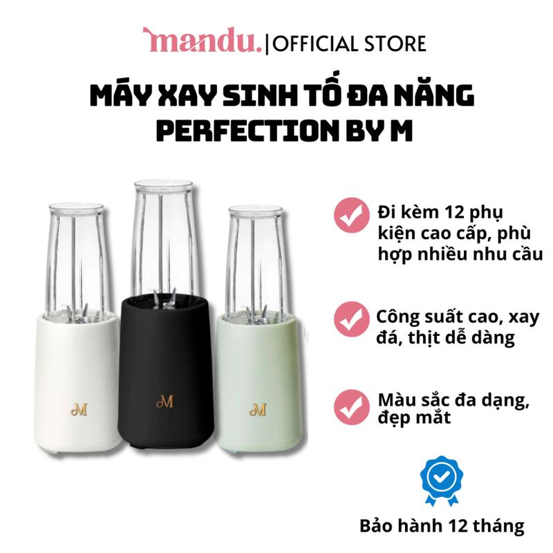 Máy xay sinh tố đa năng Perfection by M, Cối xay tích hợp 12 phụ kiện đi kèm, xay thịt, xay hạt, gia vị, cực bền
