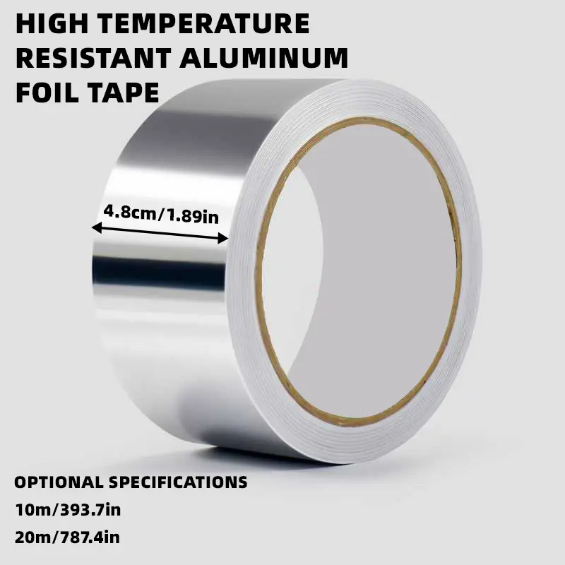 High temperature aluminum foil tape, 1pc self adhesive anti fouling and waterproof tape, duct tape, repairing water leakage and aging, suitable for kitchen, bathroom, workshop, factory, sink,  countertop etc.