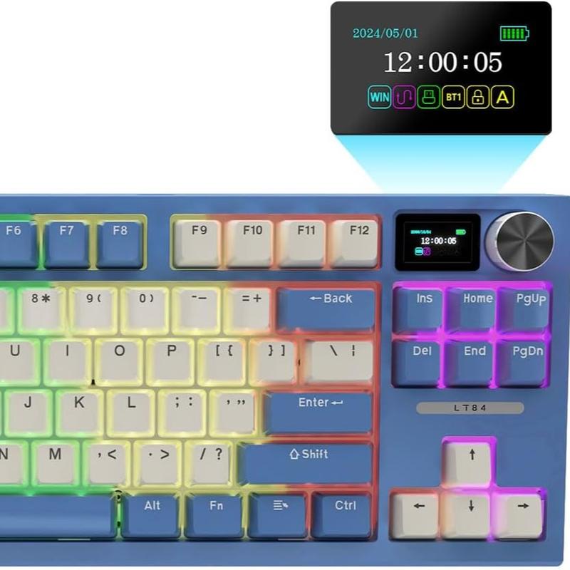 LT84 Wireless Mechanical Keyboard, Hot Swappable Gaming Keyboard ...