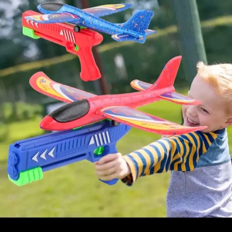 Đồ Chơi Vận Động Trẻ Em Bắn Máy Bay Xốp Có Đèn  Và Diều Ngoài Trời Toy