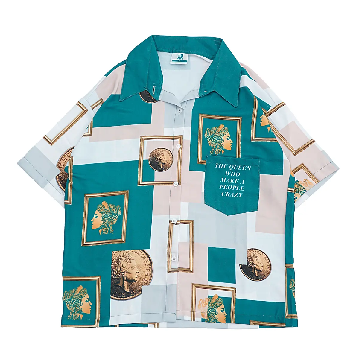 HOKU | British Shirt Kemeja Oversize Kemeja Unisex Casual T shrit Pakaian Semi Formal Kemeja Anak Muda Kemeja Motif Katun Pendek Pria Kaos Panjang