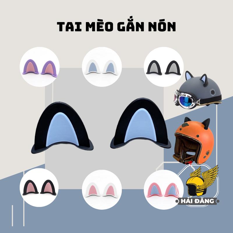 Phụ kiện tai mèo gắn mũ bảo hiểm siêu cute