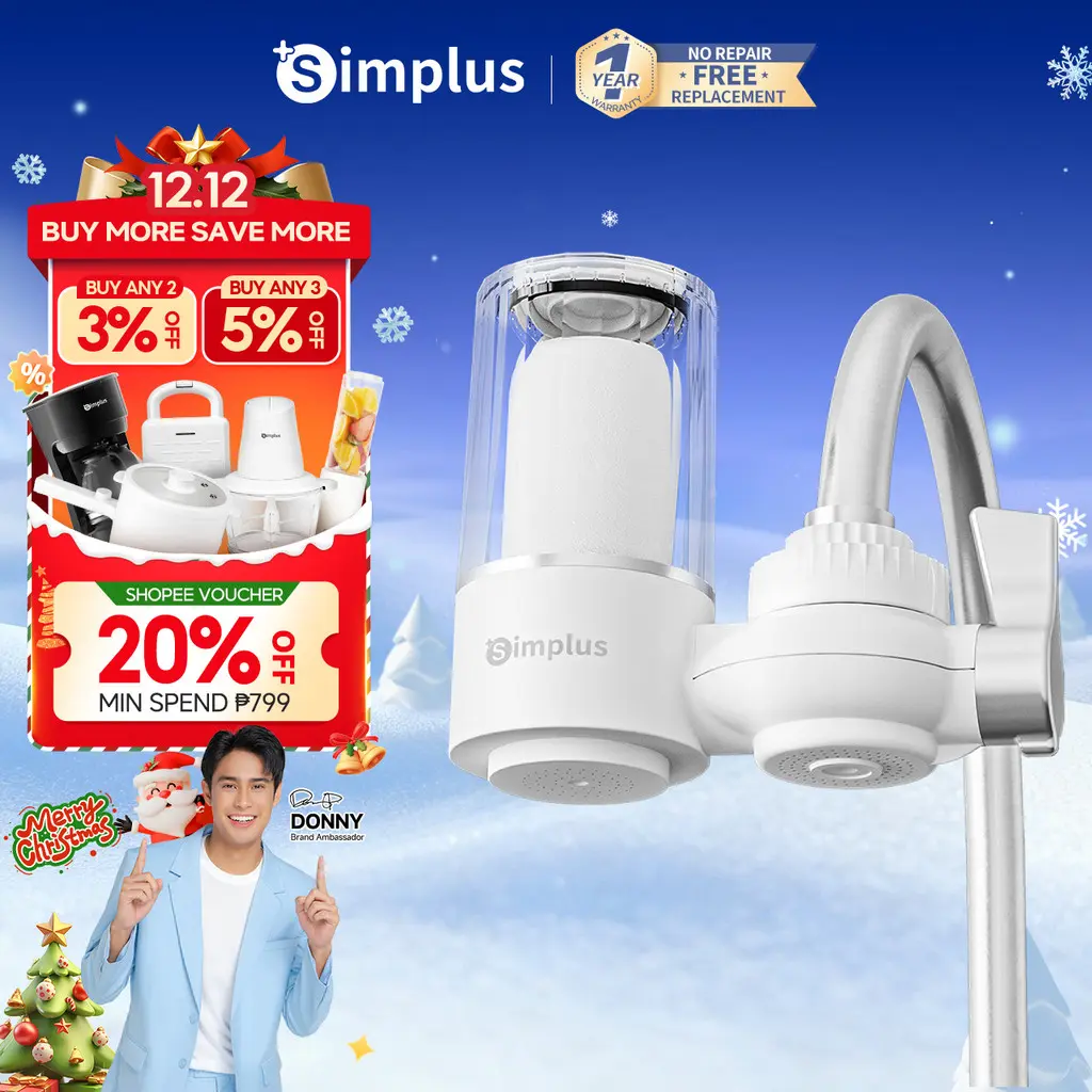 Simplus Water Purifier Tap Water Filter 2 Water Outlets 7-Layer High ...