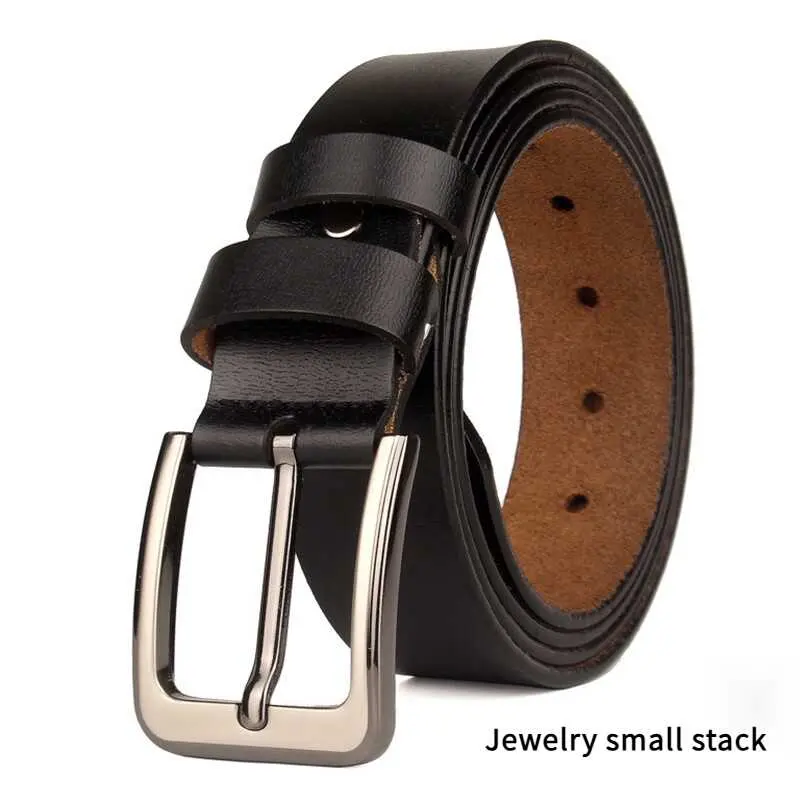 Real Genuine Leather Belt Men Plus  High Quality Casual Pin Buckle Belts Design Brand Waist Strap Gift for Husband