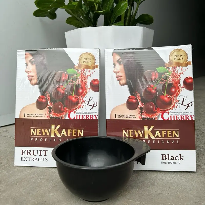 ( Sỉ Salons/ Barber  ) Nhuộm đen New Kafen Lõi Đặc không dính da đầu , Nhuộm đen , Nhuộm Nâu Phủ bạc . Hộp 2 Túi 500ml x2  ( Ngọc Lan Hair )
