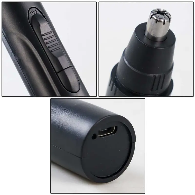 Alat Cukur Bulu Hidung kuping Bentuk Pena Elektrik Nose Ear Trimmer Rechargeable Ringan Kepala Cukur Tahan Karat 2