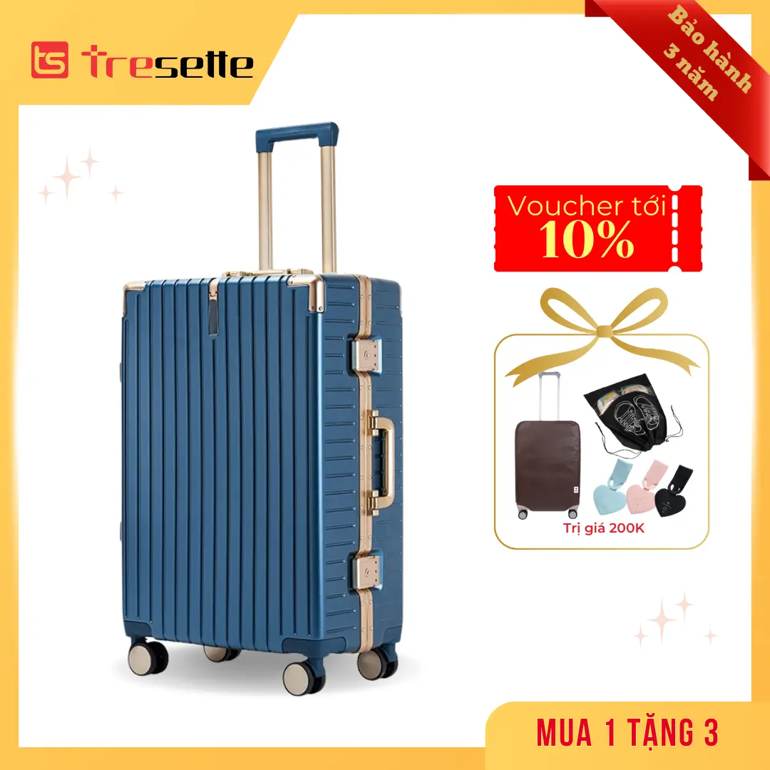 [SIZE 20 INCH] Vali khóa sập cao cấp Tresette TSL-1175 size 20 hàng chính hãng