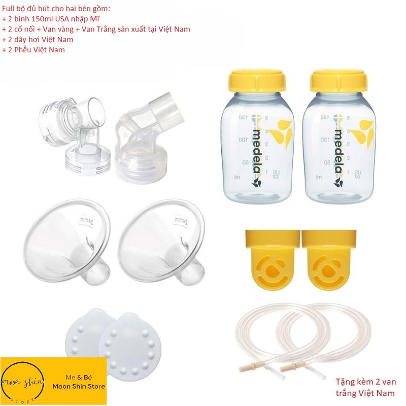 Bộ Phụ Kiện full máy hút sữa medela spectra unimom hàng Việt Nam.Pumpmoom thay thế... Đủ size 17mm 19mm 2m 24mm 27mm
