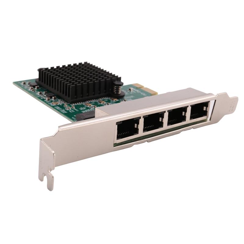 Network Cards Network/Ethernet/Lan Adapter PCI-E Network Card Realtek RJ45 Internet Ethernet Gigabit 4 Port Network Card 1
