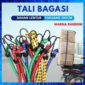 KARET TALI BAGASI MOTOR 1 METER SERBAGUNA / TALI PENGIKAT BARANG 100CM
