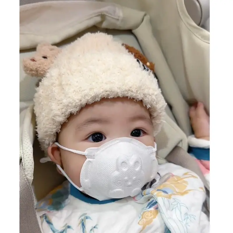 UNICARE Khẩu Trang Gấu 3D Kháng Khuẩn Cho Bé, Khẩu Trang chống Bụi Mịn Và Kháng Khuẩn Cho Bé 6 tháng -3 Tuổi, Quai Đeo Điều Chỉnh 3