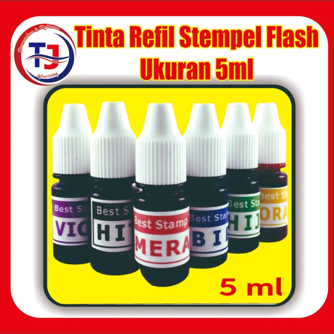 Tinta Refill Stempel Flash 5Ml Toner Biru