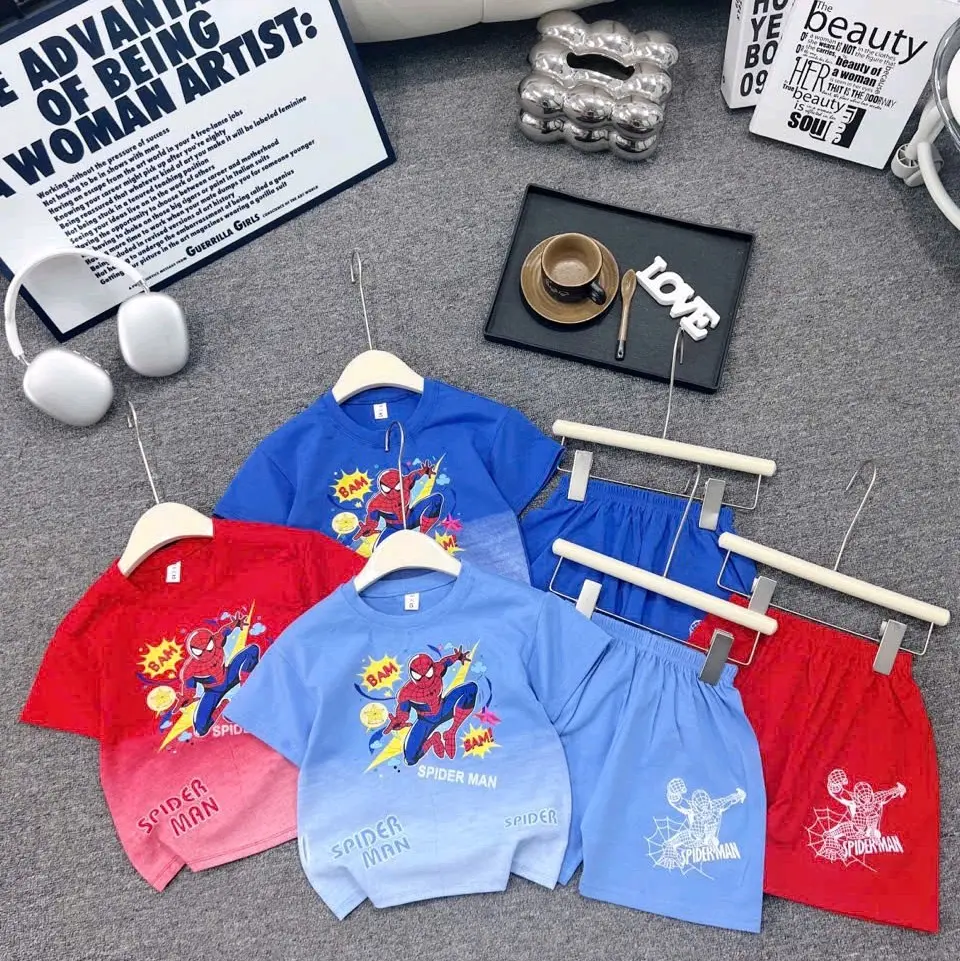 Bộ cotton hình siêu nhân , unisex cho bé trai!