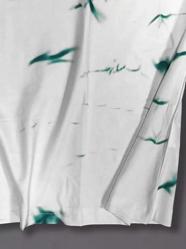 Men's Tie Dye & Letter Print Round Neck Tee, Regular Fit Casual Short Sleeve Crew Neck T-shirt for Summer, Fashion Men's Top for Daily Wear 3