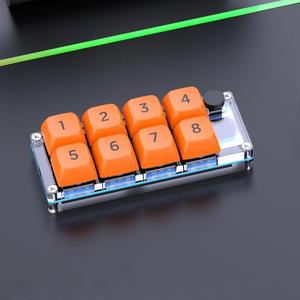 Computer Game Number Keyboard, Full Key Programmable Macro Definition Multi-backlight 8 Keyboard, Plug and Play Mechanical Keyboard for Gaming