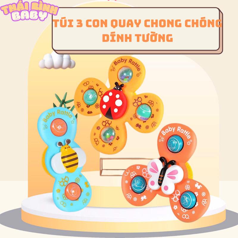  SET 3 Con Quay Spinner Đồ Chơi Chong Chóng Quay Dính Tường Cho Bé Vui Chơi Giải Trí .Con quay cho bé_spiner túi 3 cái. 