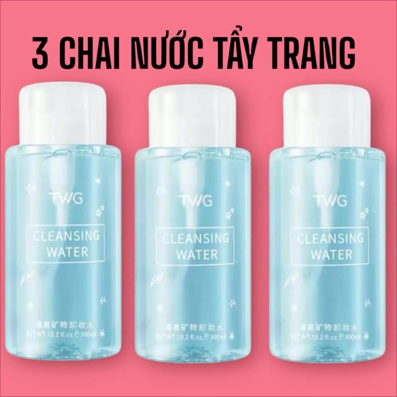 3 Chai Nước Tẩy Trang TWG Làm sạch sâu nắp Trắng Làm Sạch Sâu  cho các loại da Trang Điểm skincare Nữ Cosmetic Serum Mỹ Phẩm Women tai tất cả các loại da tẩy trang  cho mẹ bầu