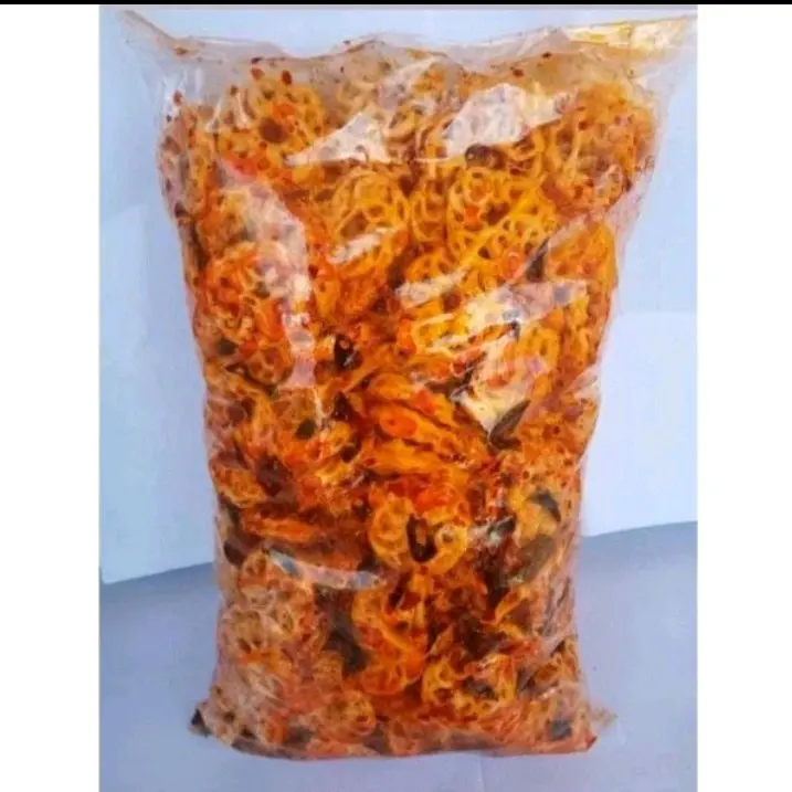 Kerupuk Snacks Seblak Mawar Pedas Daun Jeruk 1kg Asin Food basreng cod