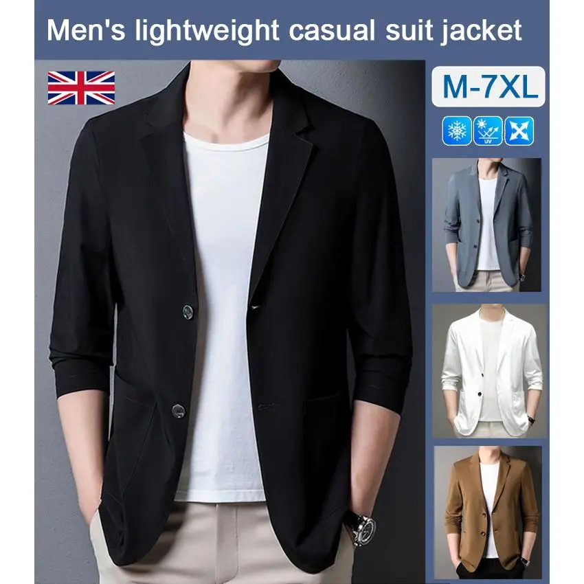 suidi123 Fashion Men's Lightweight Casual Suit Jacket Korean-Style Male Blazers Men Casual Jacket Plus Size Menswear Coats windbreaker jacket  men
