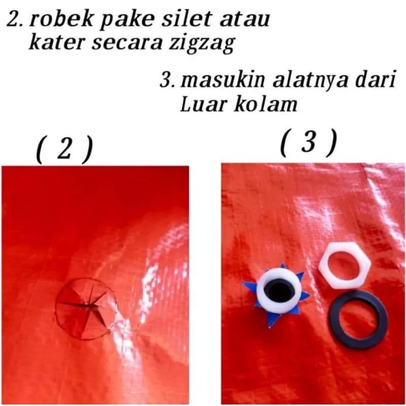 PEMBUANGAN AIR KOLAM TERPAL 1