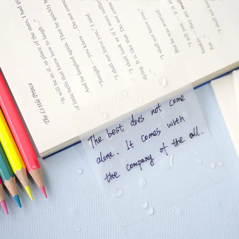 Clear Sticky Note (6pcs), Minimalist Easy To Post Sticky Note For Office, Transparent Sticky Note, 3x3 In Translucent Sticky Note, Waterproof Self-Adhesive Sticker For Home School Office 3