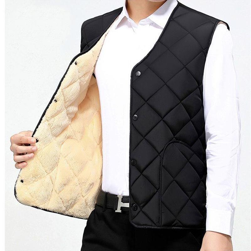 Product Introduction of Áo Ghi Lê Nam, Trung Người Già Và Cao Tuổi, Mặc Mùa Thu Và Mùa Đông, Hàng Mới Về, Lót Lông Cừu, Dày Dặn, Ngoại Cỡ, Thích Hợp Cho Bố, Phong Cách Trung Người Già 17