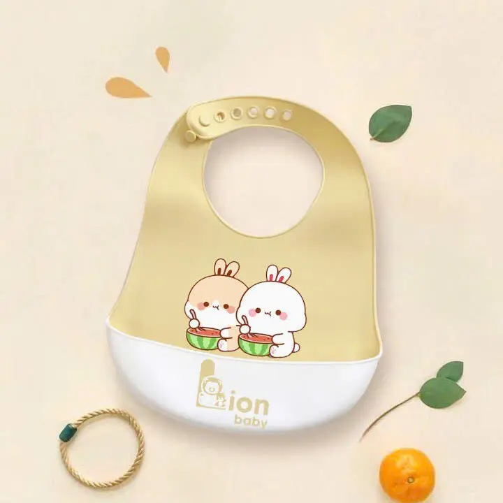 Yếm Ăn Dặm Có Máng Chất Liệu Silicon Có Chỉnh Kích Thước Cho Bé Cho Bé 6