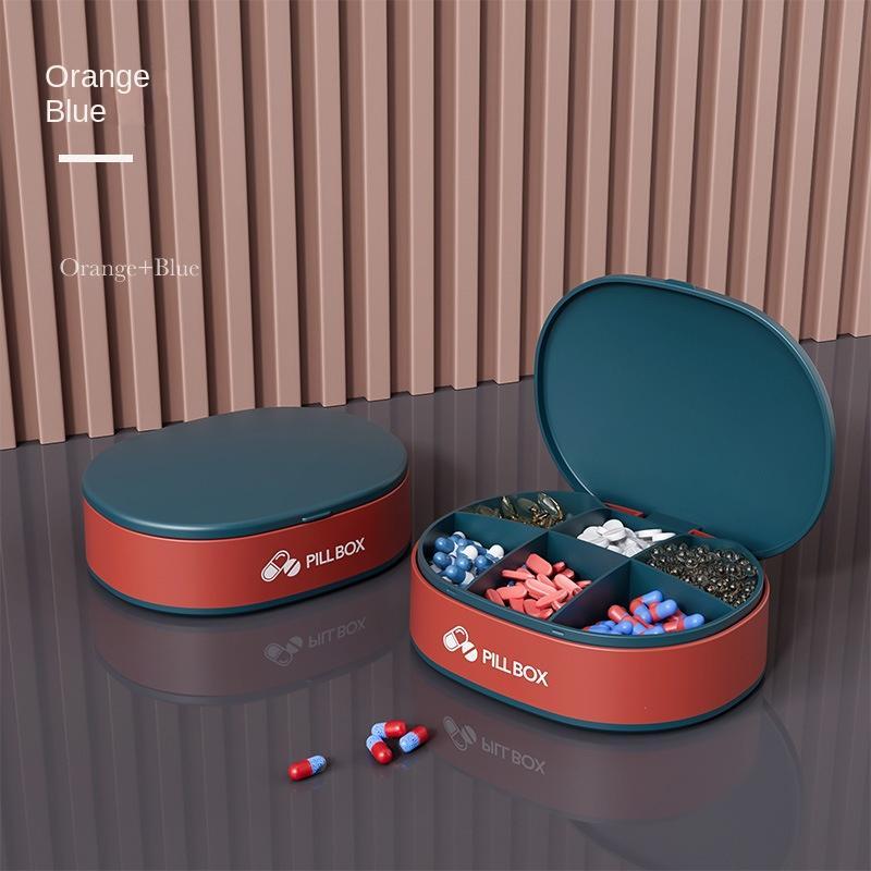 Product Introduction of Portable Pill Storage Box, 1 Count Large Capacity Pill Organizer, Dustproof Outdoor Pill Box for Travel, Office, School 2