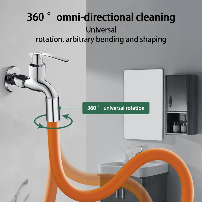 Bộ Mở Rộng Vòi Nước, Có Thể Xoay 360 °, Tăng Áp Nhà Bếp, Cho Vòi Nước Nhà Bếp Và Phòng Tắm, Đầu Nối Ren Đực, Chống Bắn Nước 5