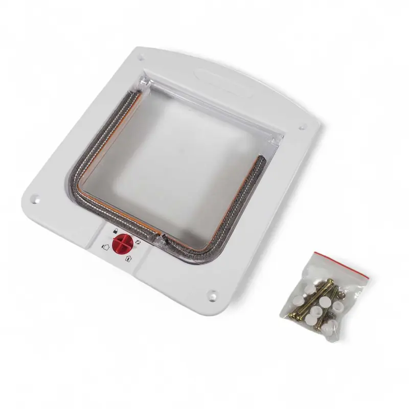 Pintu Masuk Kucing Magnetic Flap Door 4 Way Lock Pet Door 6
