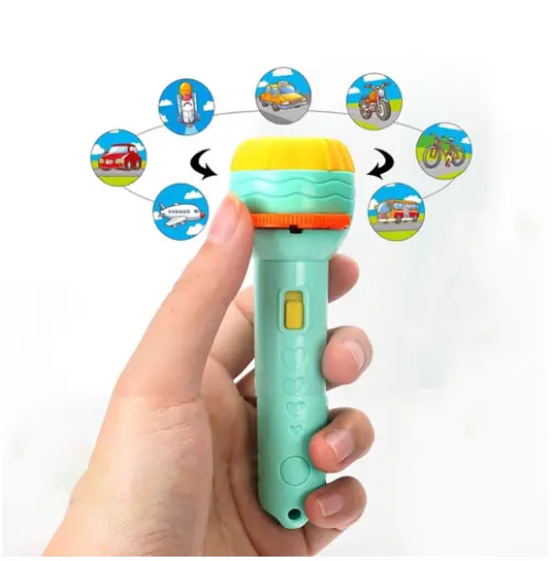 【TS168】【2025 NEW】Senter Proyektor Karakter Hewan Fun Flashlight / Mainan Proyektor Dengan 3 Piringan Gambar Mainan Edukasi Plastik 2
