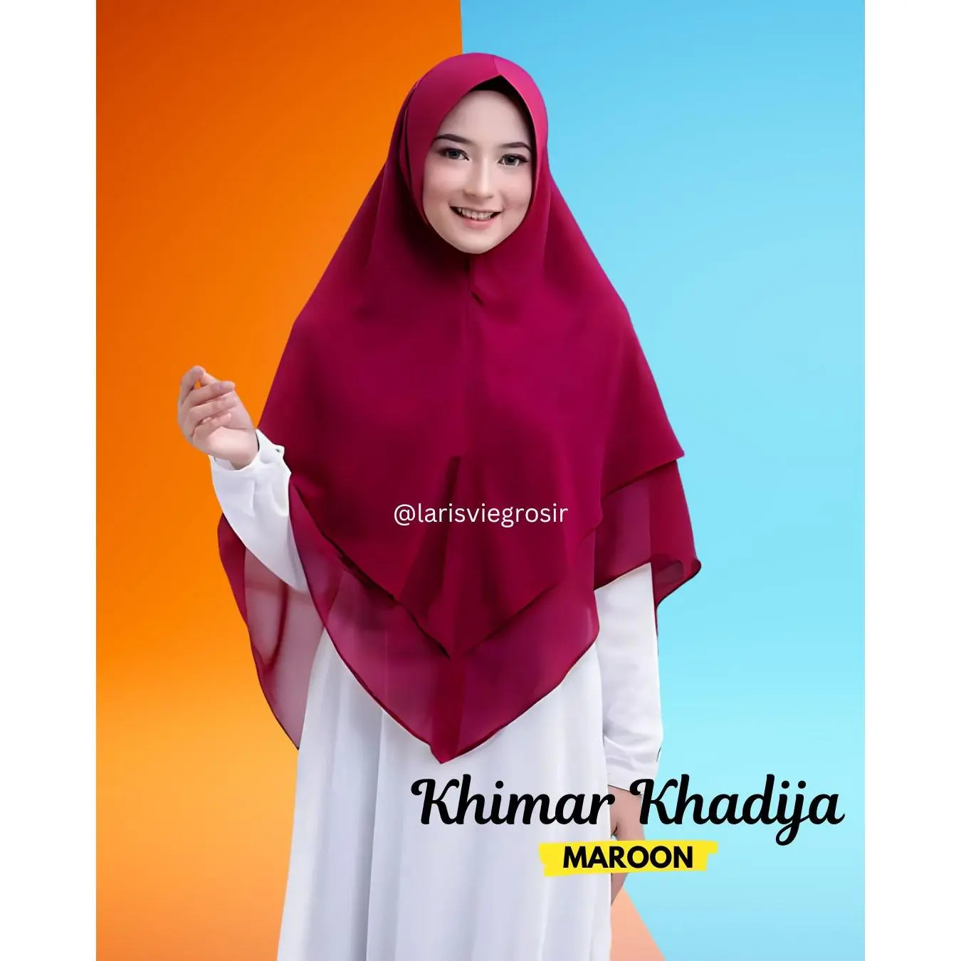 HIJAB KHIMAR PED KHADIJAH, KHIMAR PED 2 LAYER