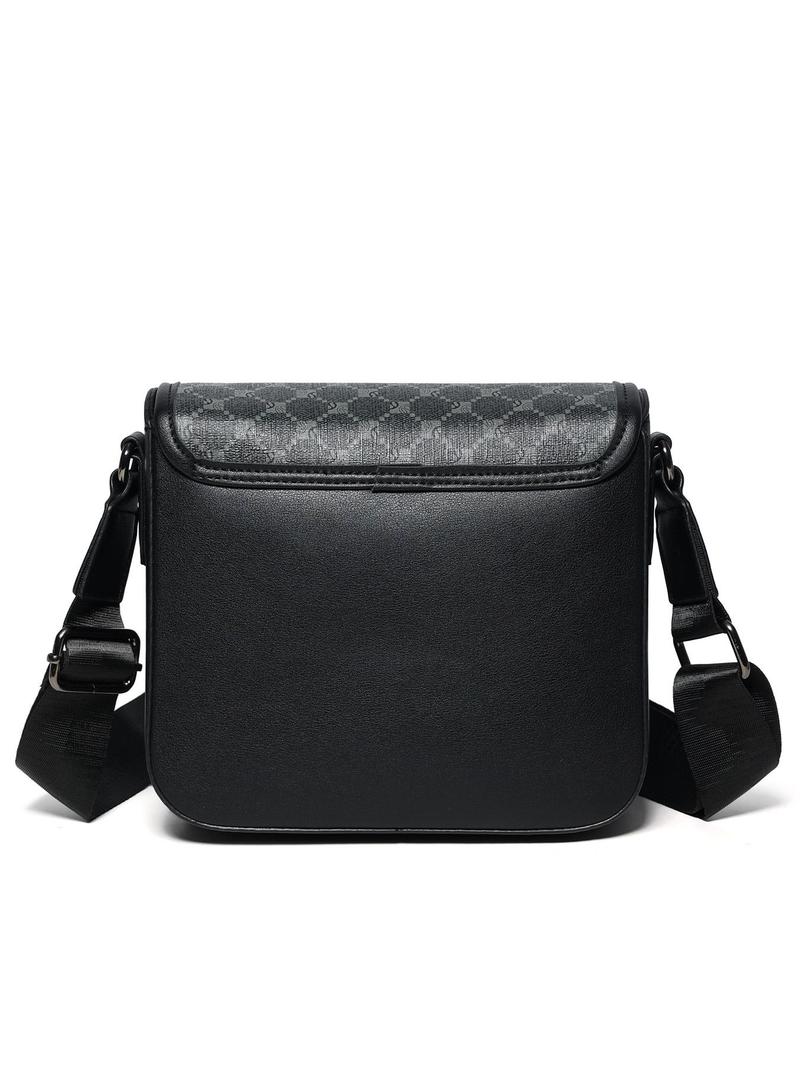 Product Introduction of Men's Fashionable PU Leather Crossbody Bag, Casual Versatile Shoulder Bag for Work & Daily Used, Trendy All-match Commuter Bag 4