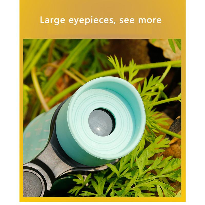 Kids Binoculars Shockproof Toy for Bird Watching Educational Learning 4X30 Zoom Small Pocket Telescope Soft Rubber Anti-skid #312155 3