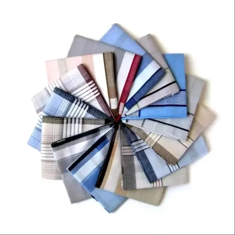 6pcs- sapu tangan pria bahan cotton / sapu tangan laki-laki bahan katun ,saputangan pria isi 6 Aksesoris Hadiah 0