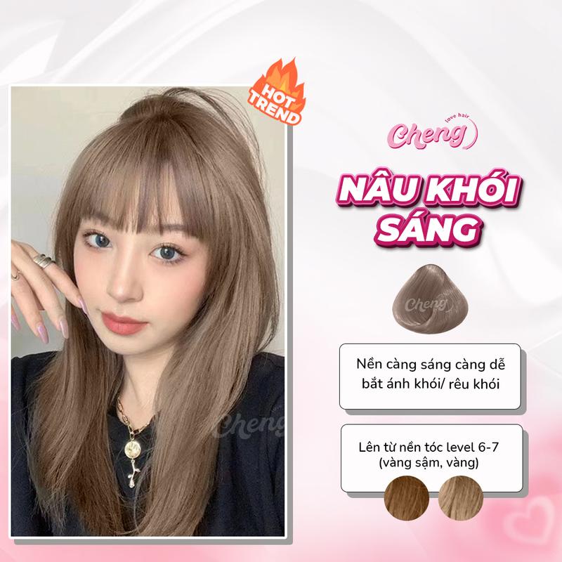 Thuốc Nhuộm Tóc Màu NÂU KHÓI SÁNG Không Tẩy | Chenglovehair, Chenglovehairs