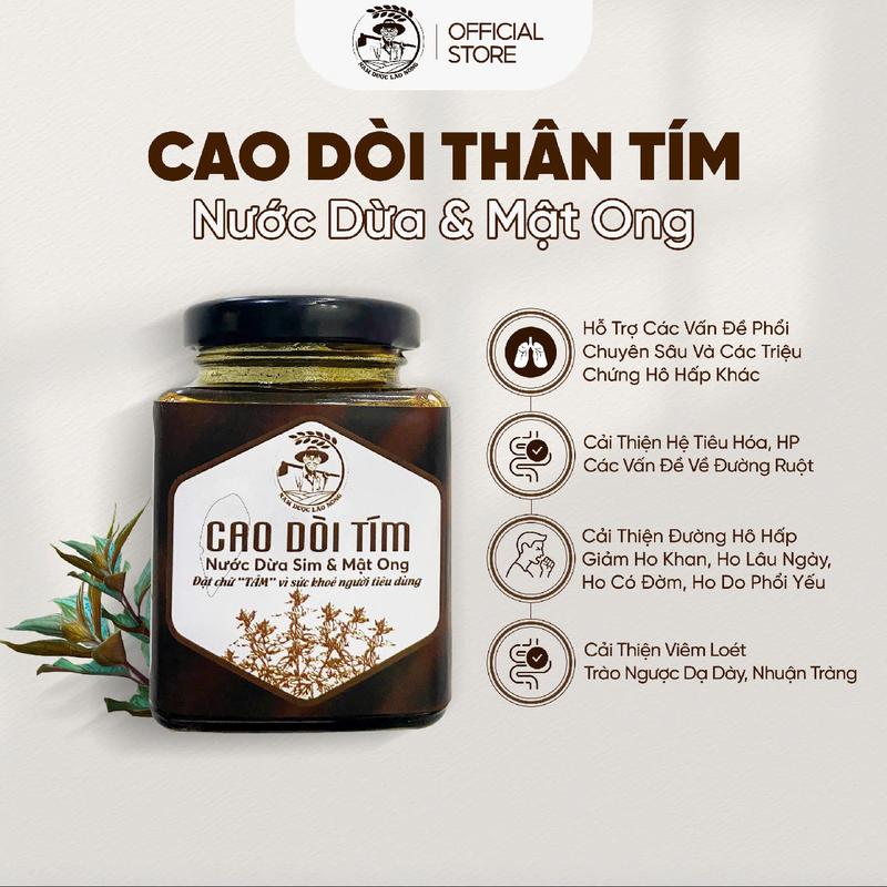  Cao Dòi Thân Tím Nước Dừa Và Mật Ong - Bí Quyết Thanh Lọc Cơ Thể Hỗ Trợ Các Vấn Đề Hô Hấp Và Dạ Dày,Nam Dược Lão Nông 