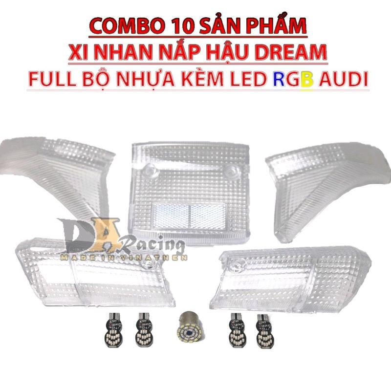 Combo 10 món Xi nhan nắp hậu Dream đủ bộ nhựa và led audi RGB 7 màu