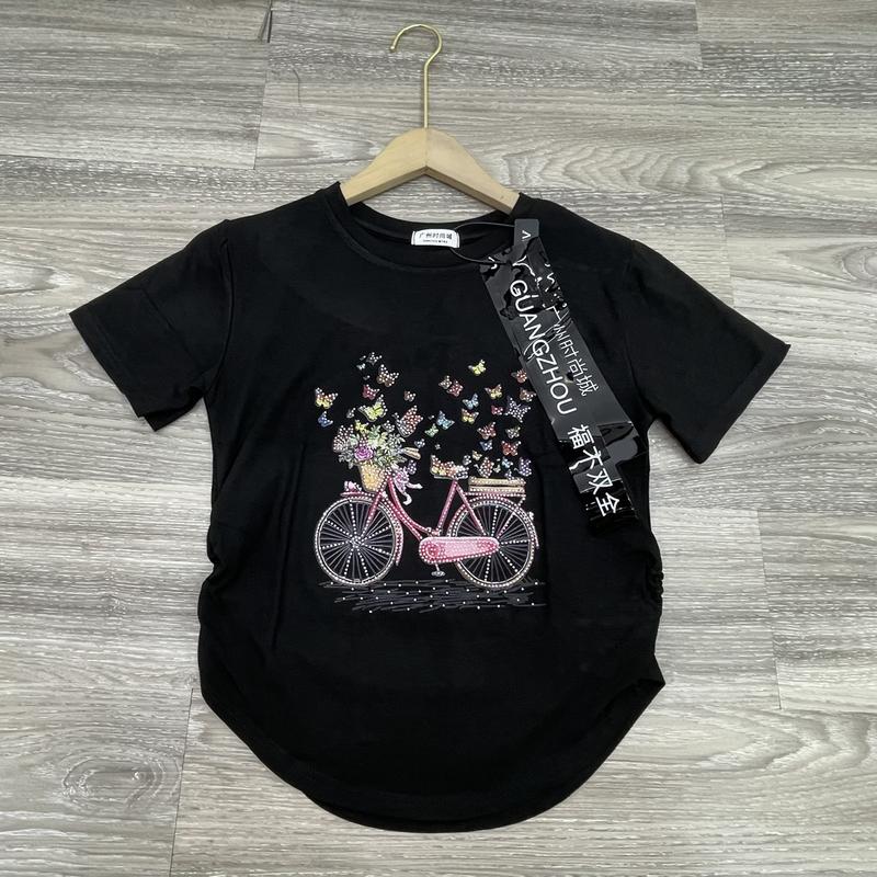 Áo thun nữ free size đuôi tôm nhún eo Xe Đạp Trở Hoa Mã B27 baby tee thỏ