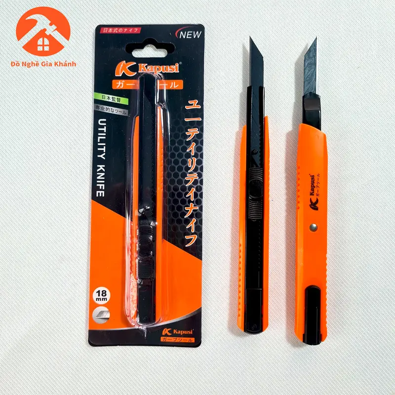 Combo 1 con dao rọc giấy mini, dao cắt decal,biển quảng cáo và 50 lưỡi dao thay thế kapusi chính hãng 2