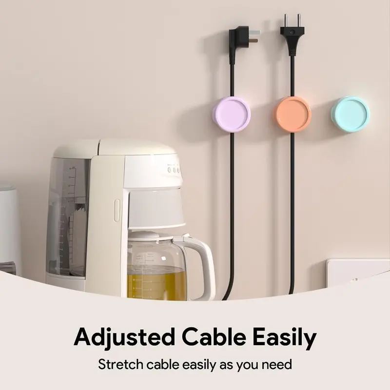 Magnetic Cable Management Holder, 3/6/9pcs Desktop Cable Organizer, Cable Storage Clip, Desk Organizer for Home Office, Office Stationery & Supplies 6