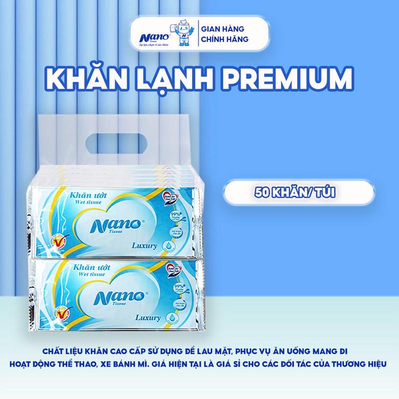 Combo 150 tờ khăn lạnh Nano premium 24x23cm, khăn ướt 1 tờ cao cấp dùng cho quán ăn - Nano Tissue 3