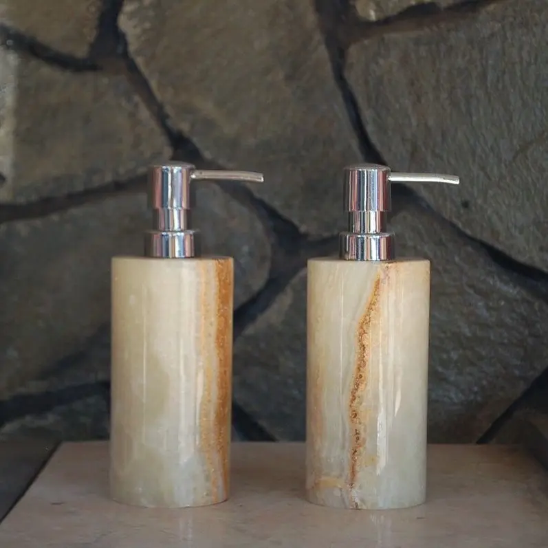 Dispenser soap marble onyx / tempat sabun cair marmer onyx