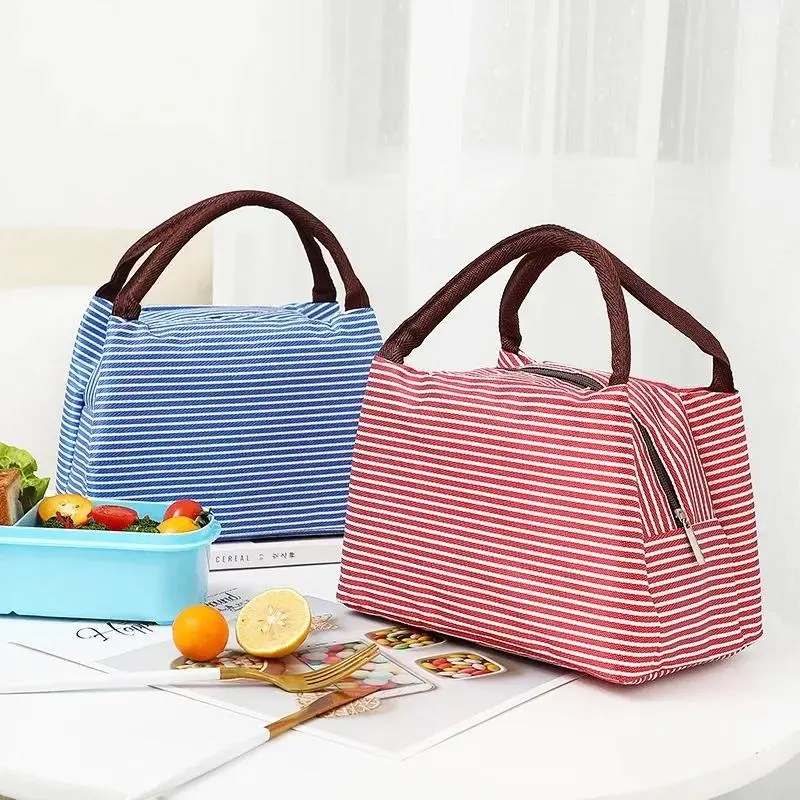 Portable Outdoors Picnic Storage Portable Lunch Bags Thermal Insulation Lunch Box Storage Bag Children's School Lunch Box Bag