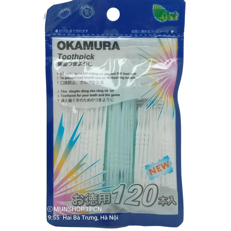 Product Introduction of Tăm nhựa nha khoa OKAMURA Toothpick dạng bao gói 120 cây 10